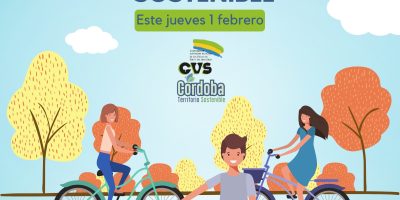 Personas Animadas En Bicicleta, Dia De Movilidad Sostenible