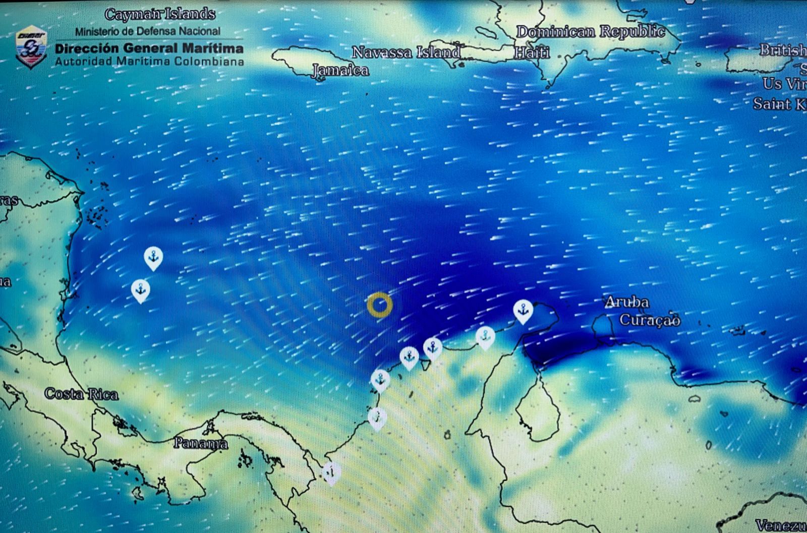 imagenes satelitales de alerta por fuertes vientos