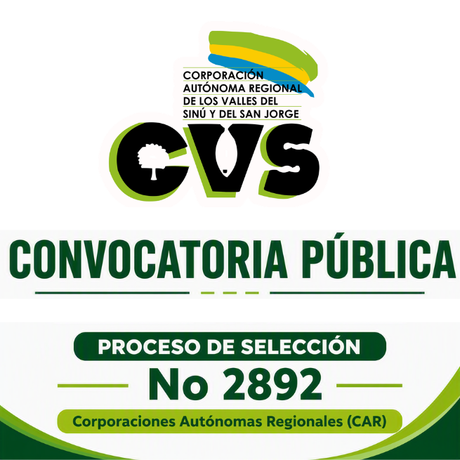 CONVOCATORIA PÚBLICA PROCESO DE SELECCIÓN No. 2892 - CORPORACIONES AUTÓNOMAS REGIONALES (CAR)